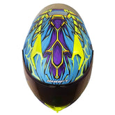 Casco Shaft 526sp Evo Armored Azul Morado Visor Iridium Morado